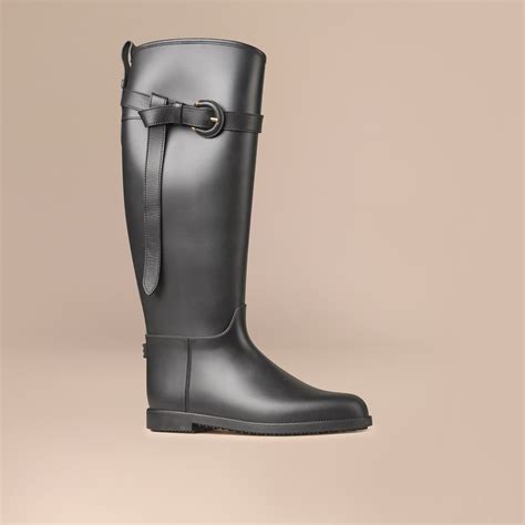 burberry equestrian belted rain boots|burberry haymarket rain boots.